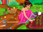 giocare Barbie Cleaning The Garden 
