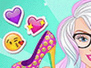 giocare Barbie Design My Emoji Shoes