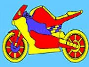 giocare Red race motorcycle coloring