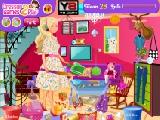 giocare Barbie living room cleanup