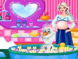 giocare Pregnant elsa and olaf bubble bath