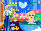 giocare Baby elsa bubble bath