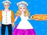 giocare Barbie and ken cooking pizza chicken