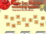 Help Leo find the matching letters