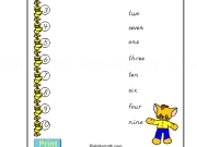 Play Number words print now