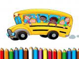 Play School bus coloring book now