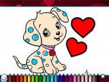 giocare Coloring book valentine pets now