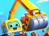 giocare Little panda truck team - build the city