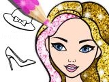 giocare Fashion coloring book glitter