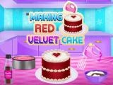 giocare Making red velvet cake