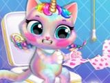 giocare Twinkle my unicorn cat princess caring