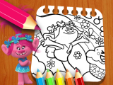 giocare Les trolls coloring book