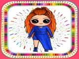 giocare Coloring book game to draw a cute creative dolls