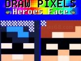 giocare Draw pixels heroes face now